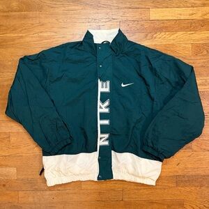 Vintage 90s Nike Vertical Spell-Out Windbreaker Jacket